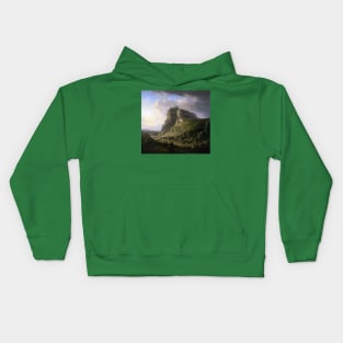 A View of Edinburgh Castle by Alexander Nasmyth Kids Hoodie